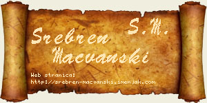 Srebren Mačvanski vizit kartica